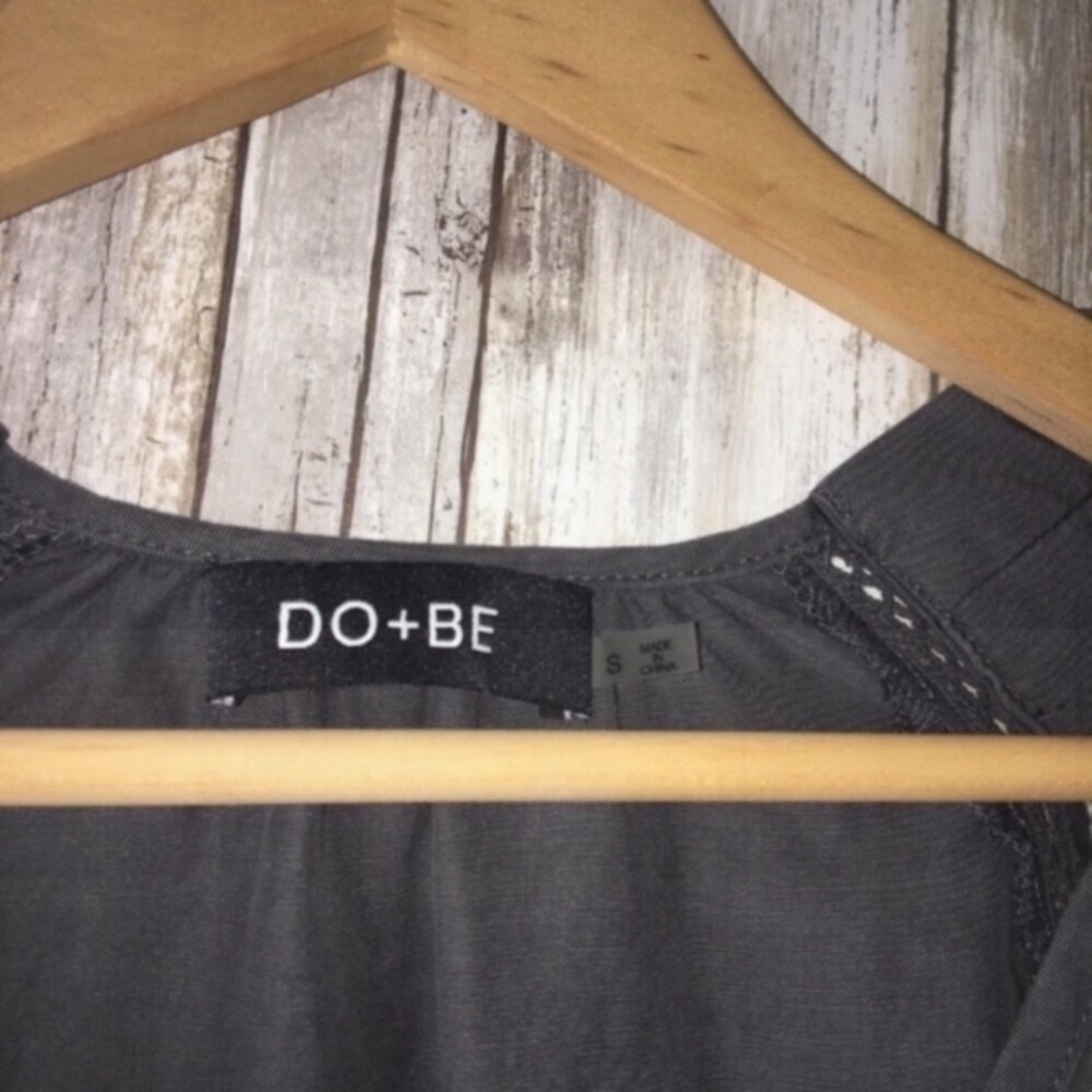Do+Be Grey Open Shoulder Blouse - Picture 4 of 5